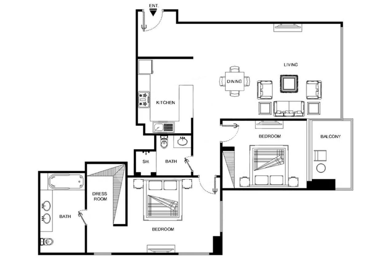 Appartamento Lux 52 42 Deluxe Marina View 1 Dubai